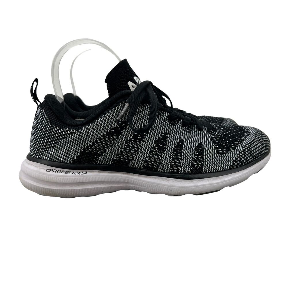 APL Womens 6.5 Running Shoes Techloom Pro Black Smoke Mesh Training Sneakers